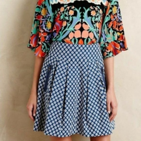 Anthropologie Dresses & Skirts - Maeve Fourth Street Swing Skirt Sz 6 Anthropologie